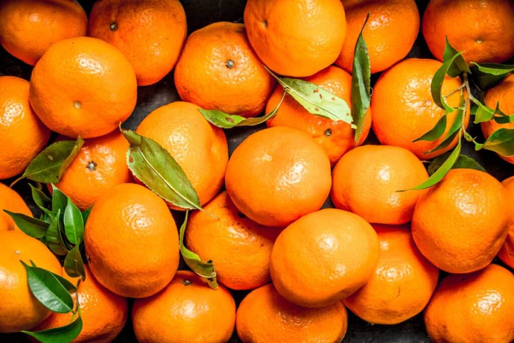 Fresh ripe tangerines