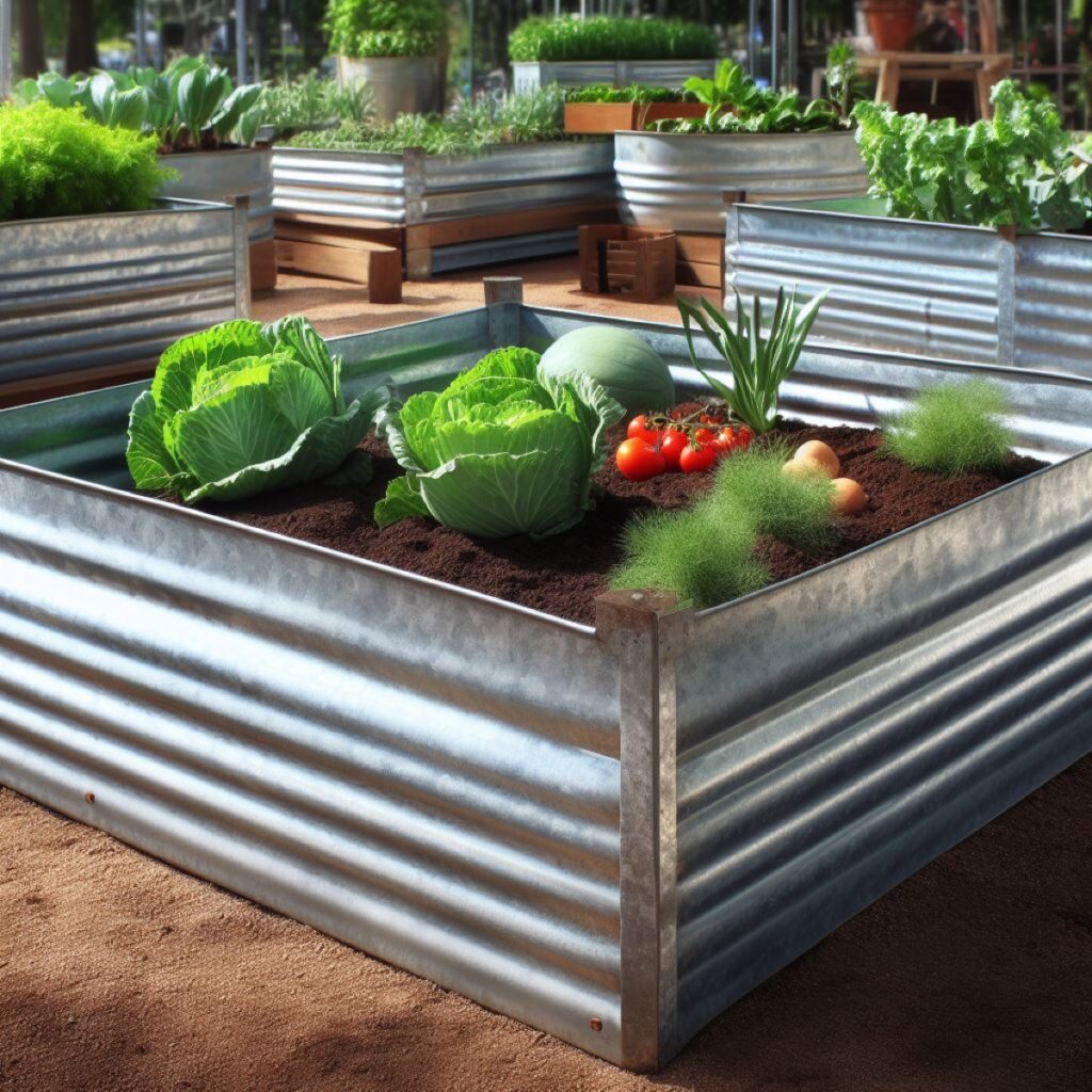 Growing Vegetables in Galvanized Metal Raised Garden Beds