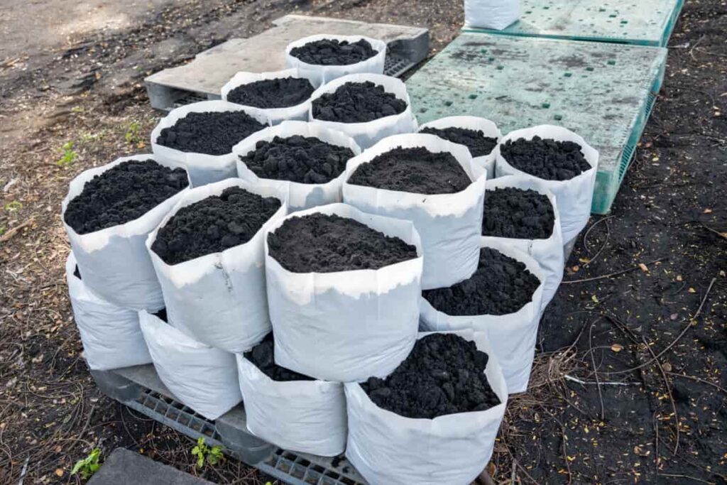 Soil for Planting in A White Bag