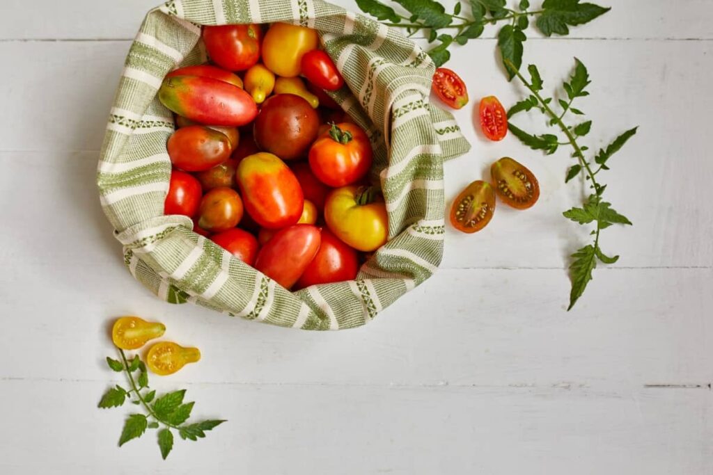 Tomatoes in Eco Textile Bag